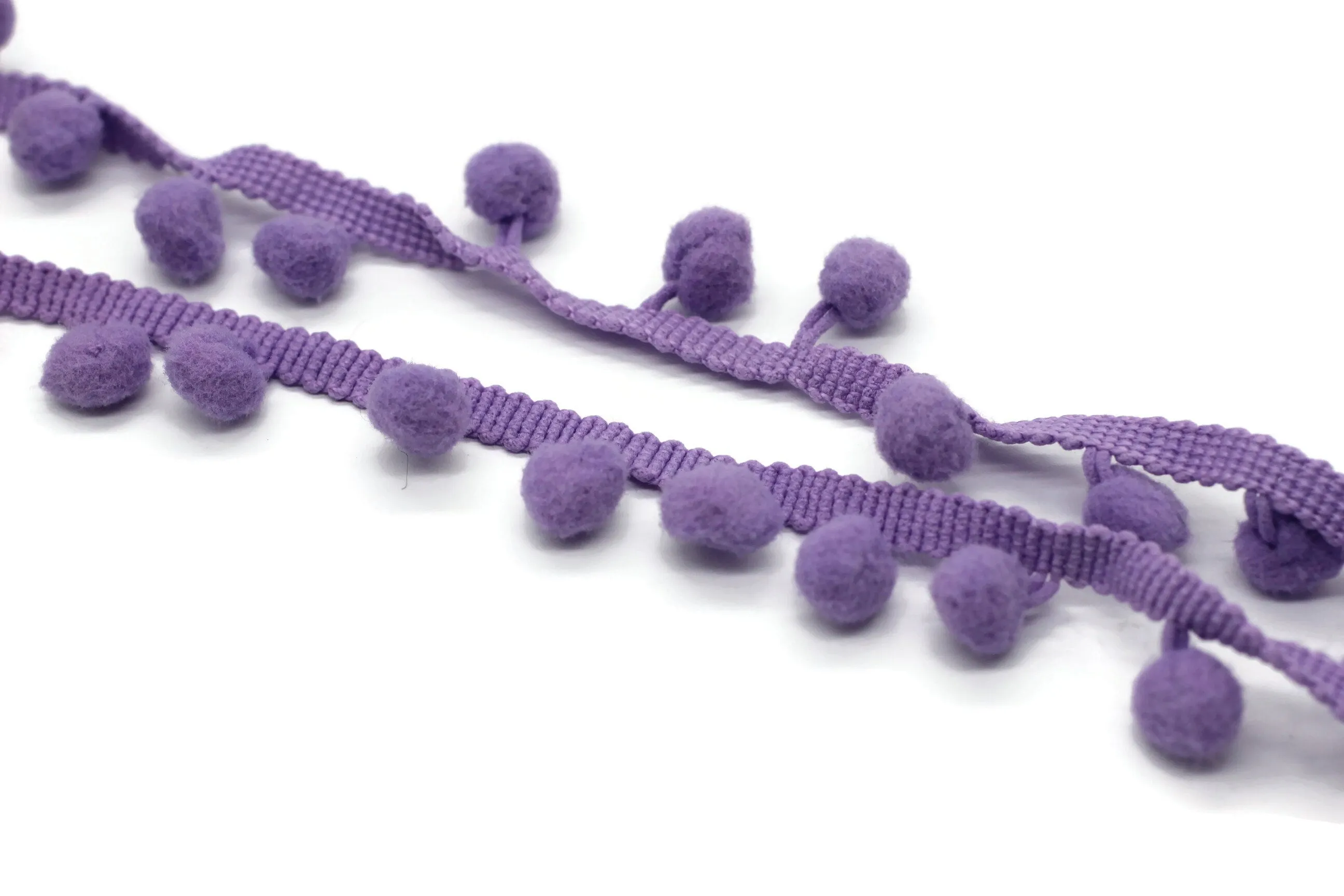 10 mm Purple Pom Pom Trim Garland, Home Decor, Handicrafts, Accessories, Sewing Accessories, Mini pom pom, sewimg trim, costumes design