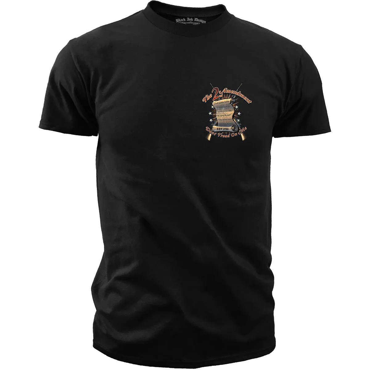 2nd Amendment  Dont Tread on Me - Black Ink Premium Men's T-Shirt