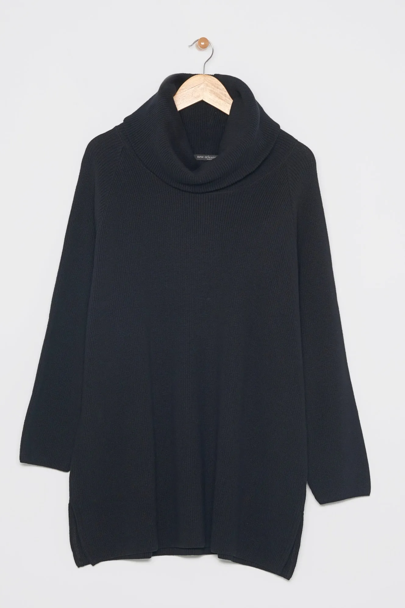 30" Oversized Cowl Neck Sweater Tunic