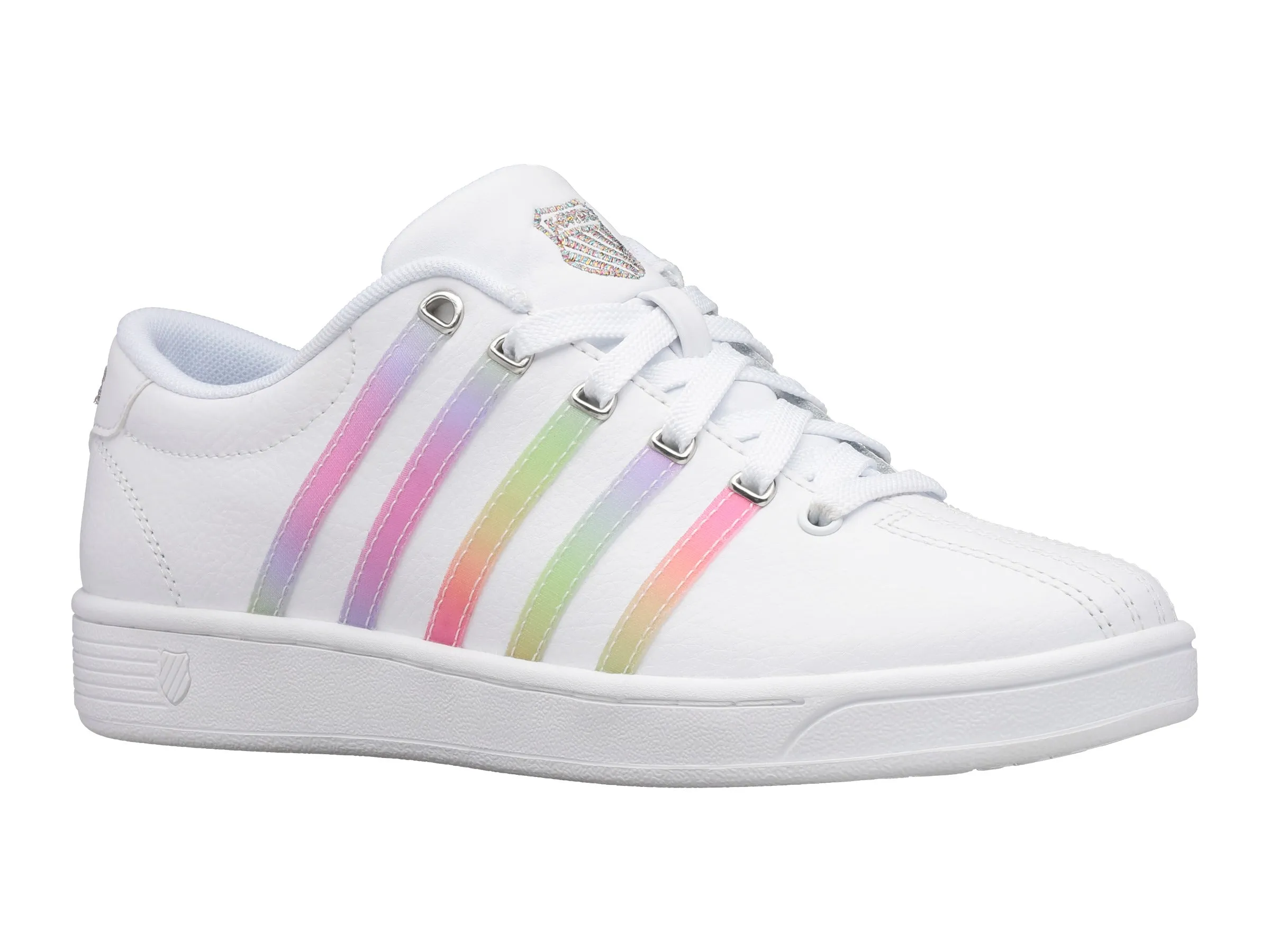 96793-103-M | COURT PRO II | WHITE/PASTEL RAINBOW