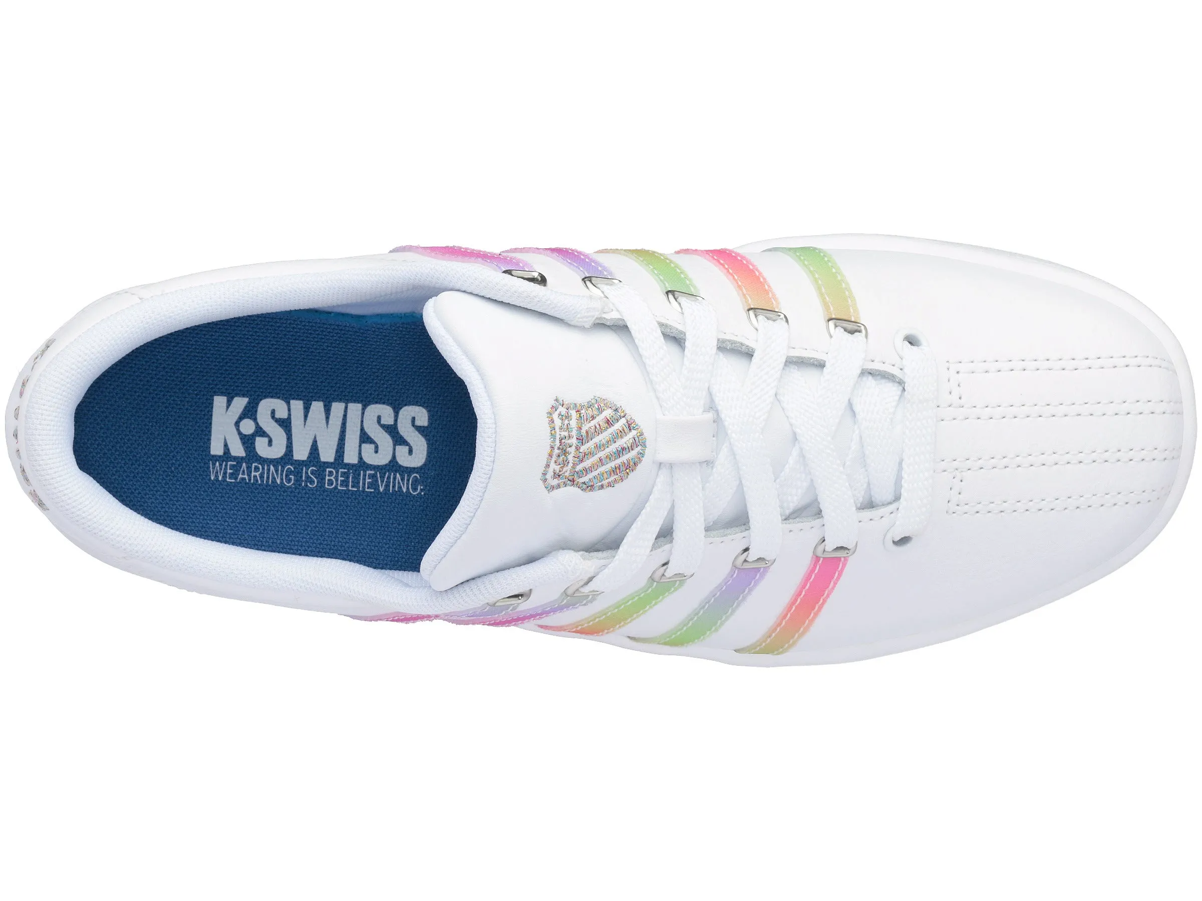 96793-103-M | COURT PRO II | WHITE/PASTEL RAINBOW