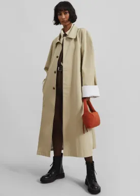 Arlise Oversized Trench Coat - Beige