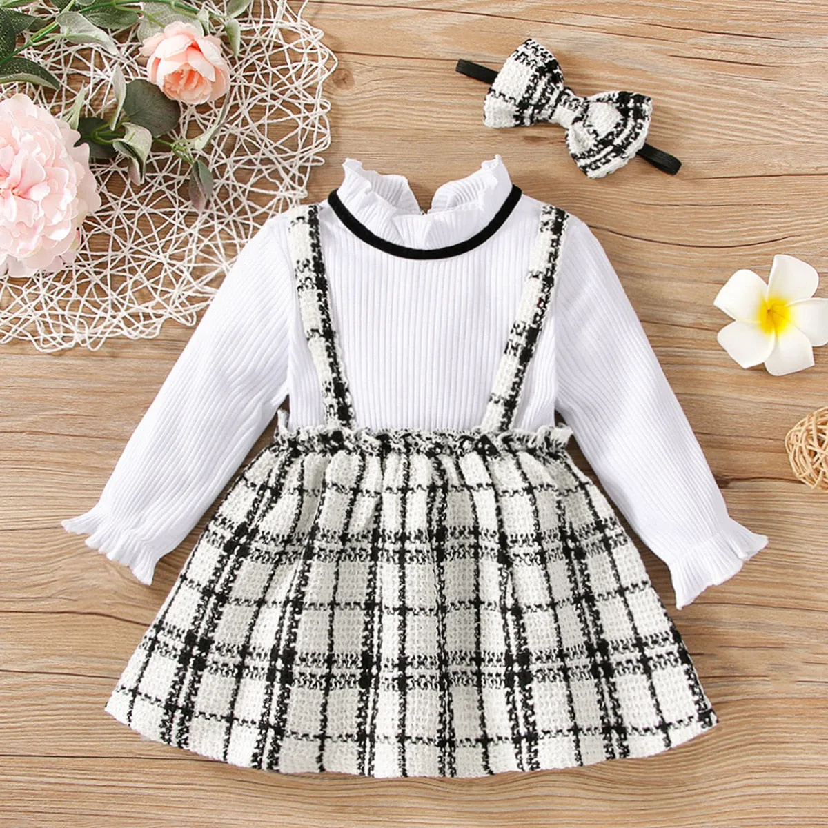 Baby Girl Dress Long Sleeve Cartoon Cute Floral Dresses - BTGD8490