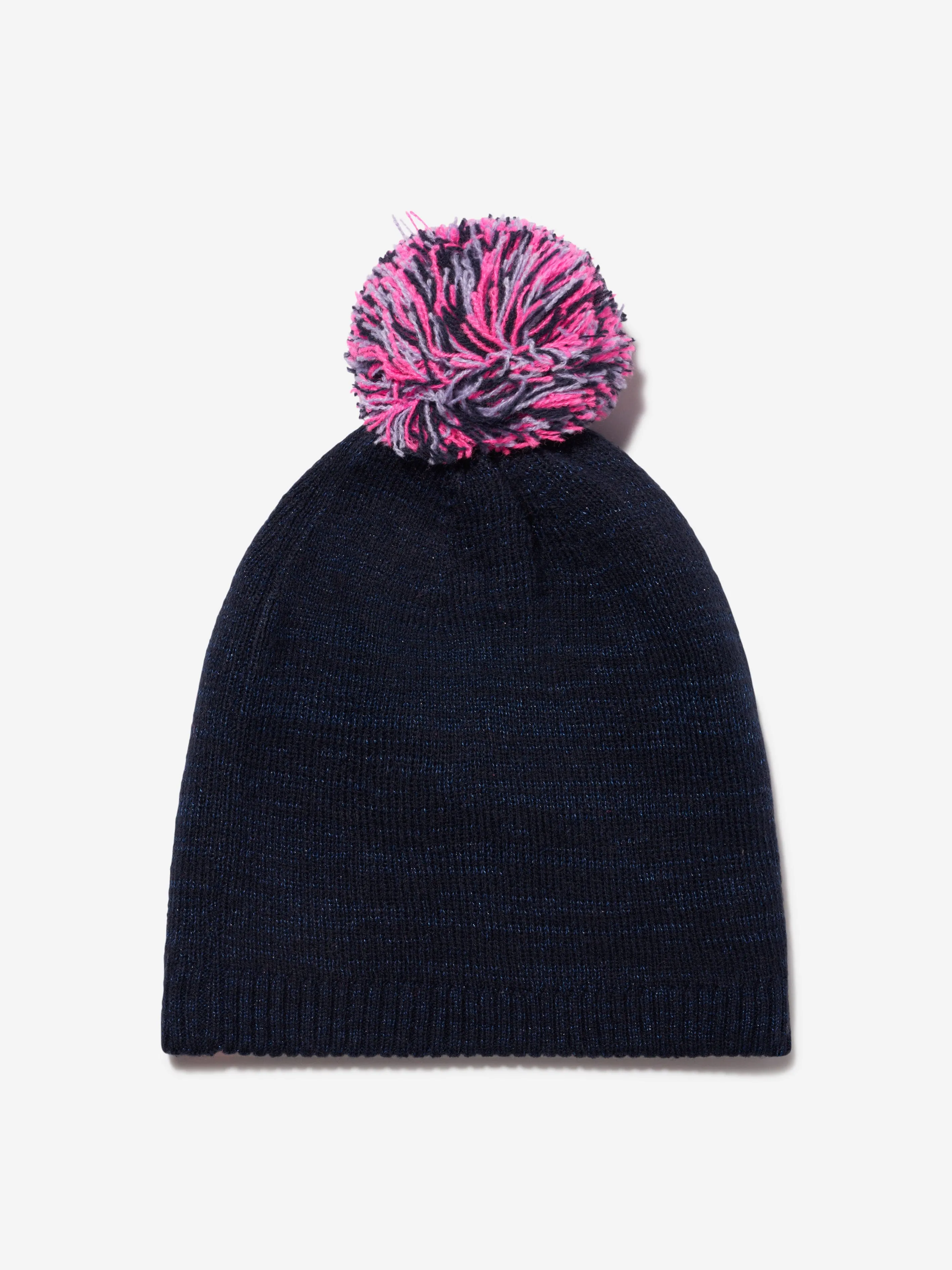 Billieblush Girls Tiger Bobble Hat in Navy