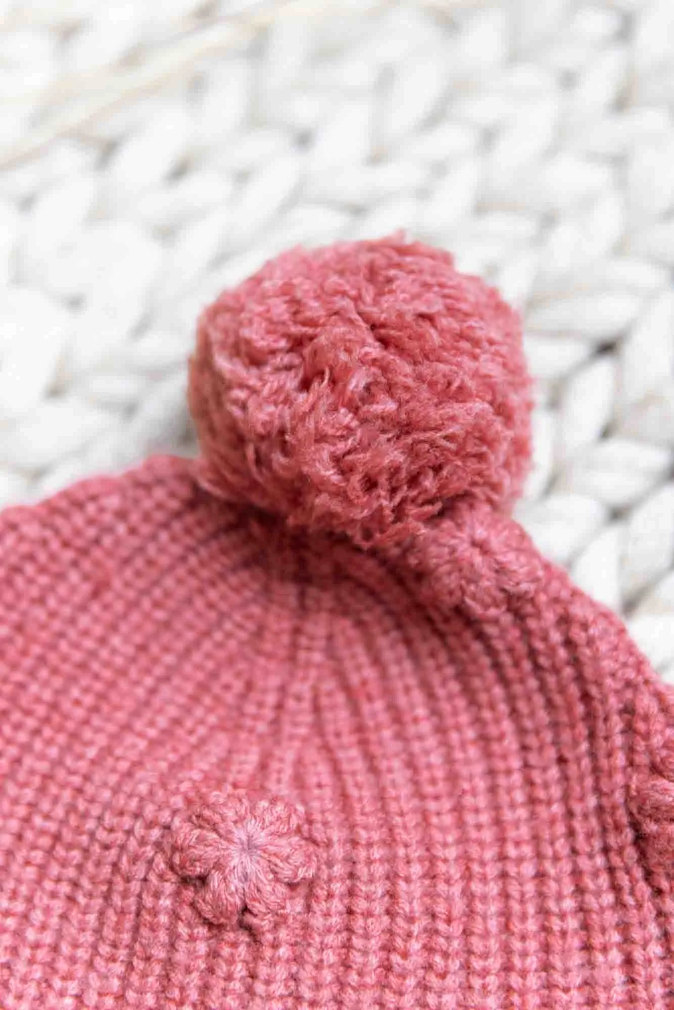 Bonnet - Rose pompon