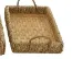 BROWN BAMBOO WOVEN TRAY WITH HANDLES