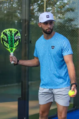 CA Padel Shirt | Blue Paint Splatter