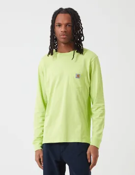 Carhartt-WIP Pocket Long Sleeve T-Shirt - Lime Green