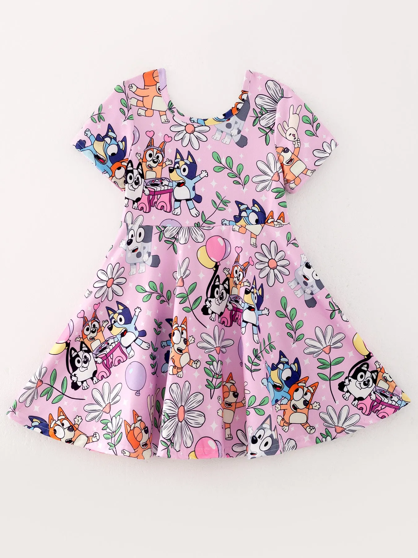 Cartoon Girls Milk Silk Dress