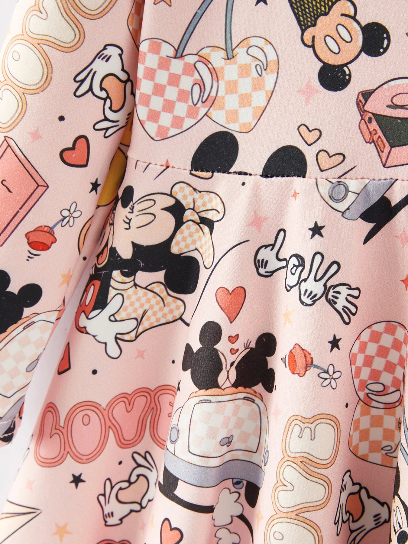 Cartoon Print Girls Long Sleeve Dress