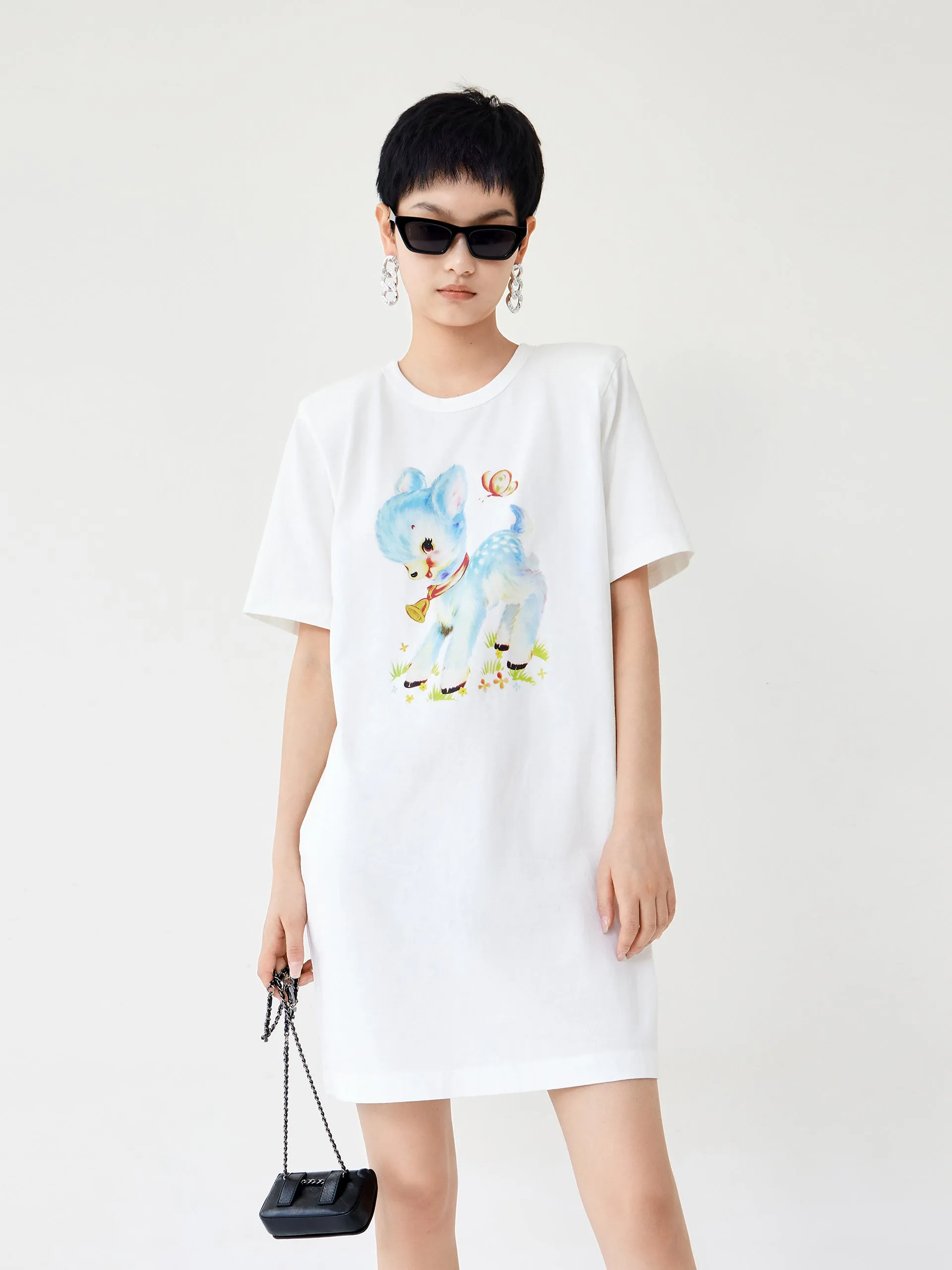 Cartoon Print T-shirt Dress