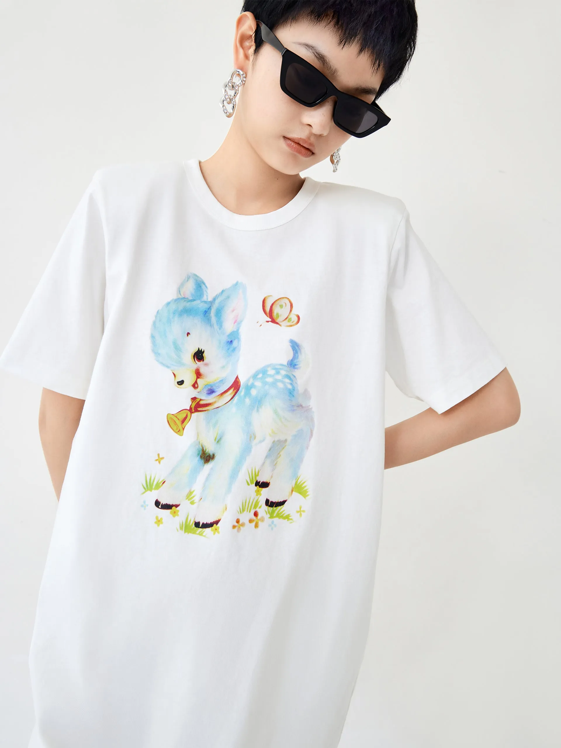 Cartoon Print T-shirt Dress