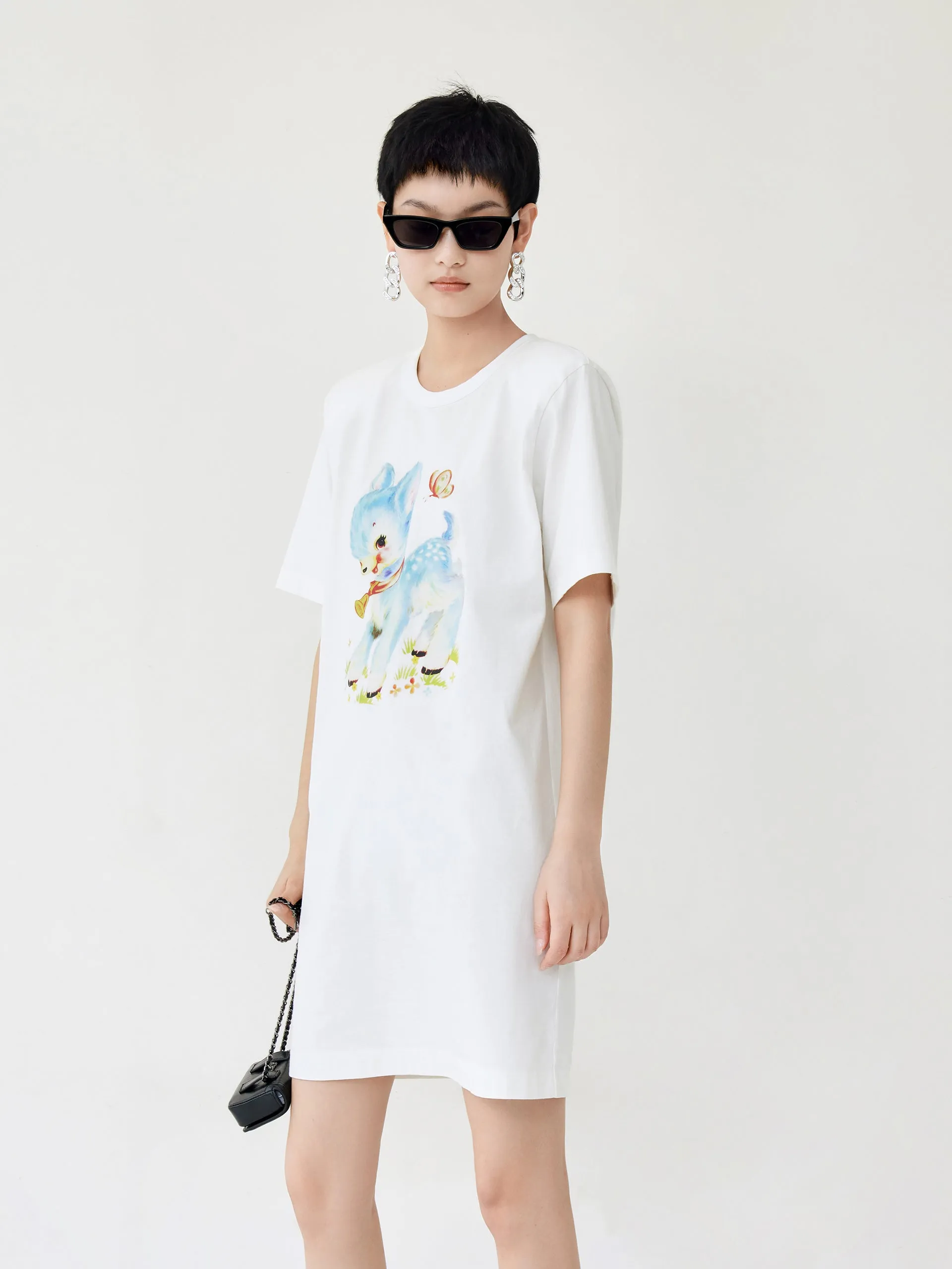 Cartoon Print T-shirt Dress