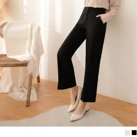 CASUAL POCKET STRAIGHT SUIT LONG PANTS