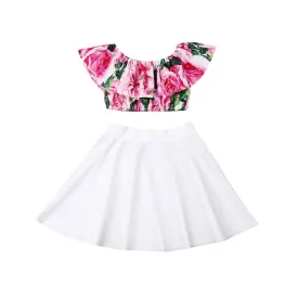 Children's Cartoon Top Dress Suit