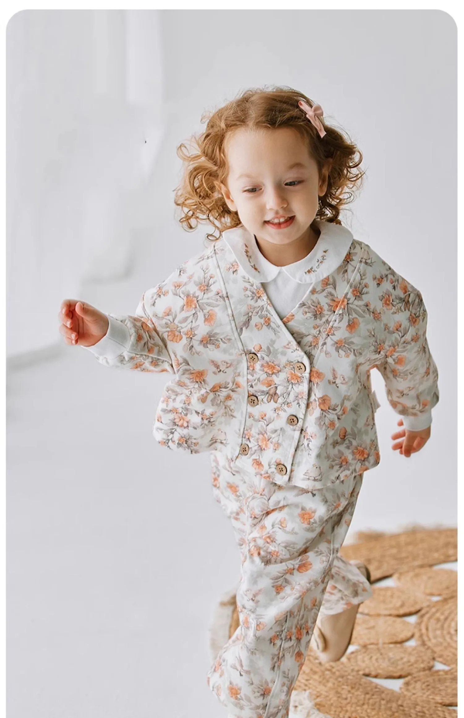 Children's spring and fall floral sports set