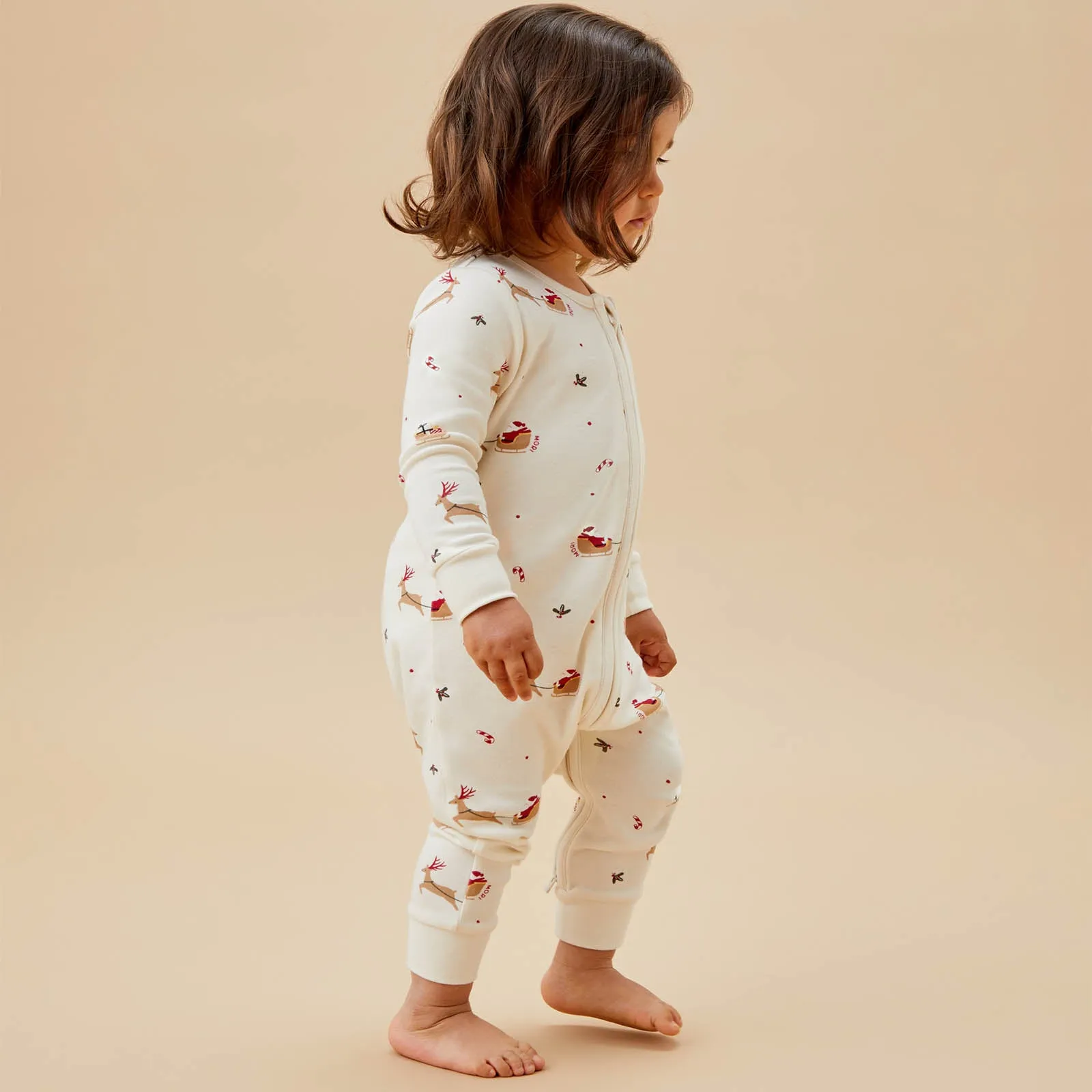 Christmas Clever Zip Baby Pajamas 2 Pack