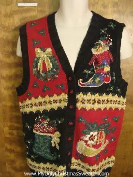 Christmas Eve with Stockings  Horrible Christmas Sweater Vest