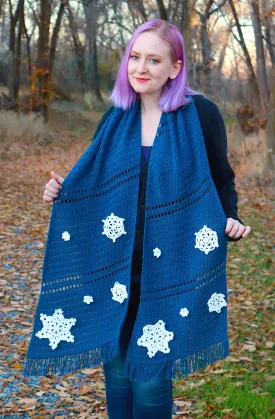 Crochet Kit - Crystal Snowflakes Shawl