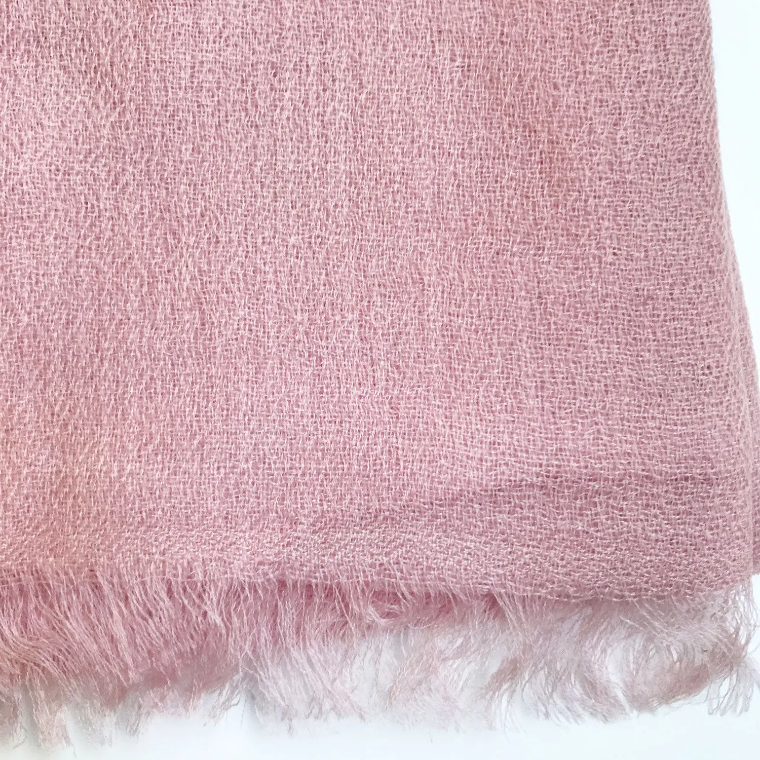 Diamond Weave Pure Pashmina Shawl Pink