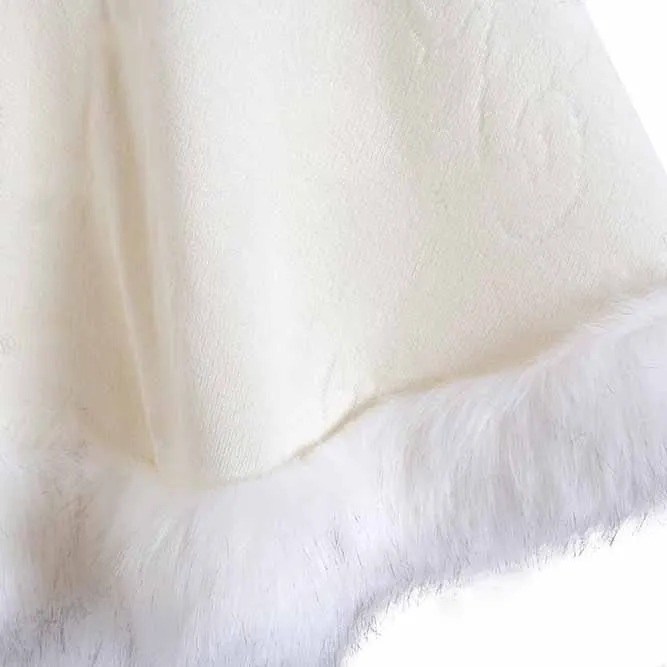 Faux Fur Shawl Wrap Bridal Winter Fur Cape Wedding Evening Party Shawl