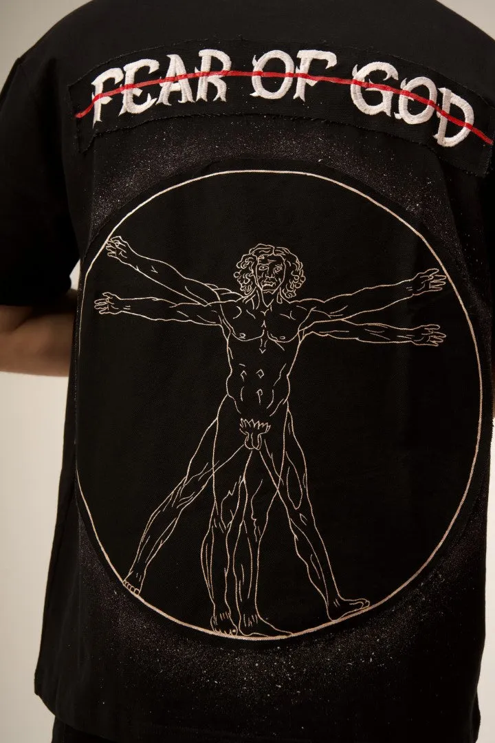 FEAR OF GOD vs VITRUVIAN MAN BLACK VALKYRE TSHIRT