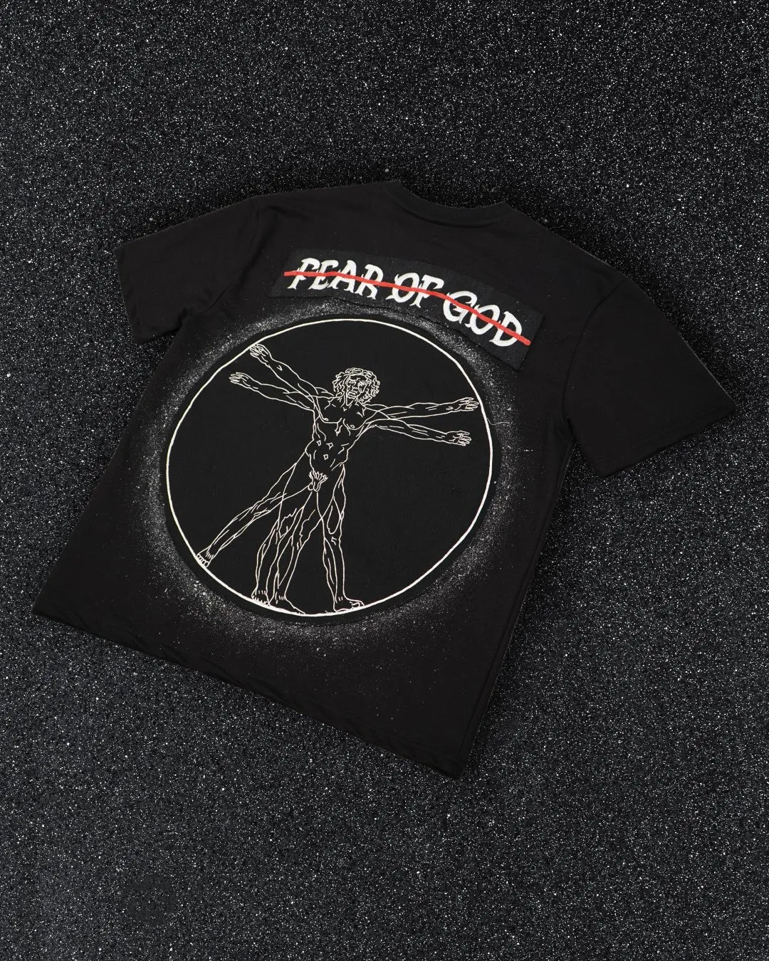 FEAR OF GOD vs VITRUVIAN MAN BLACK VALKYRE TSHIRT