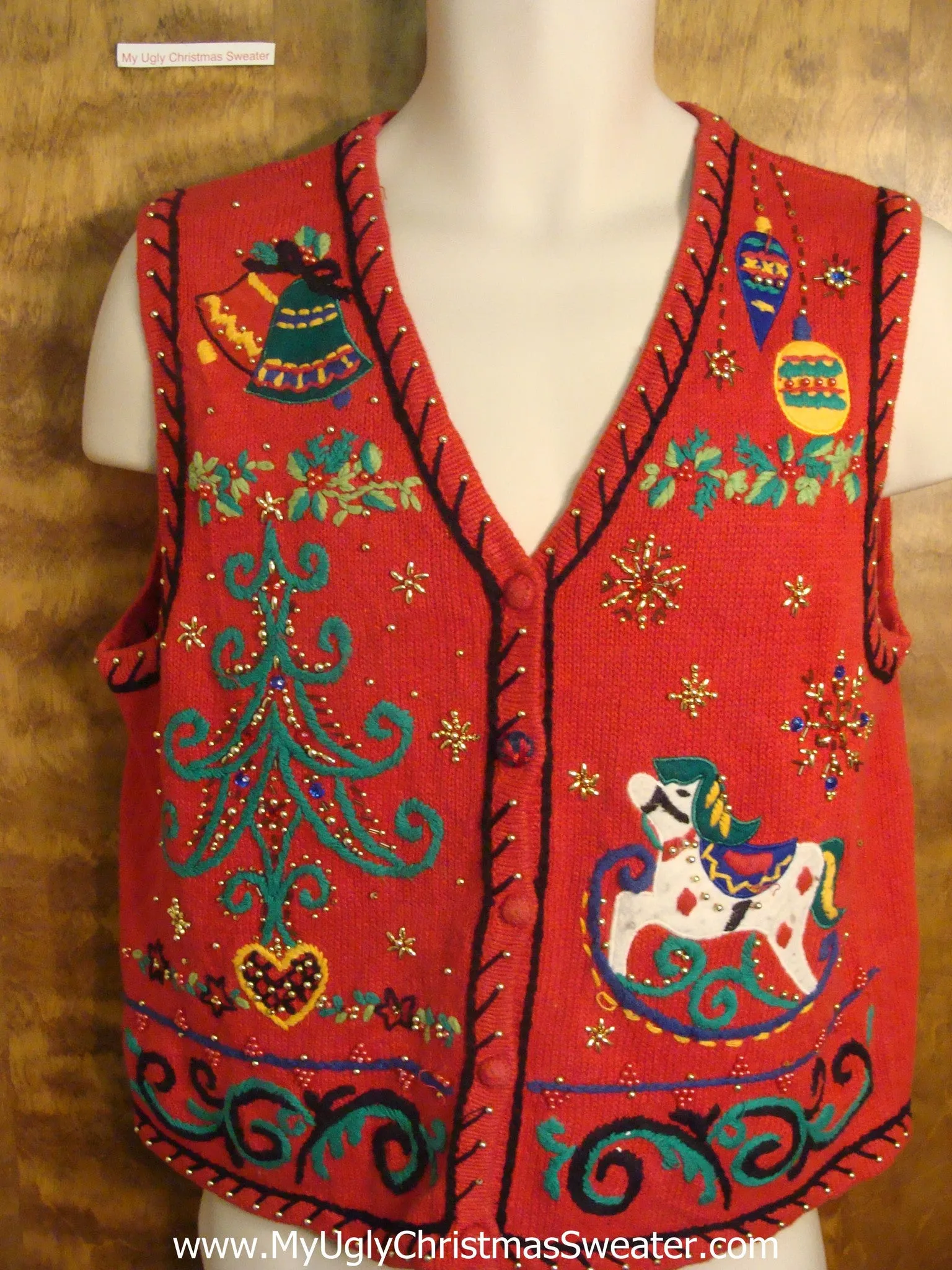 Festive Christmas Eve Tacky Christmas Sweater Vest