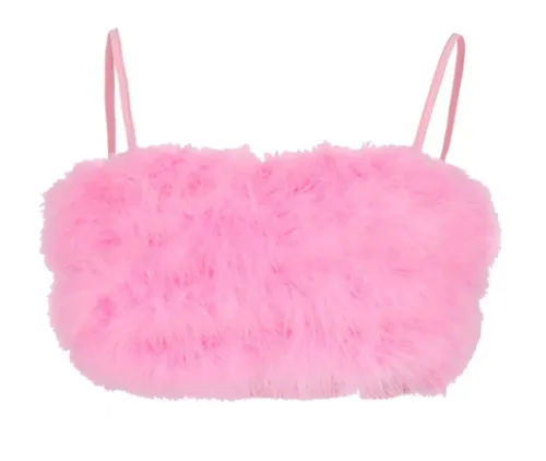 Fluffy Cropped Bra Top