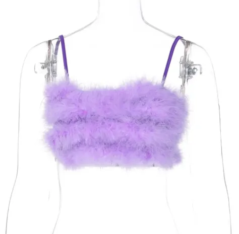 Fluffy Cropped Bra Top