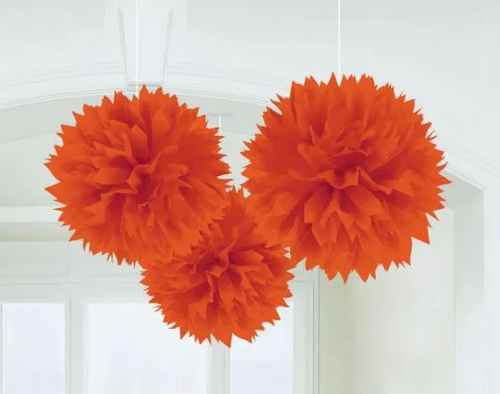 Fluffy Tissue Decorations 40cm 3Pk