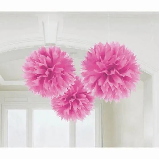 Fluffy Tissue Decorations 40cm 3Pk