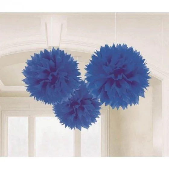 Fluffy Tissue Decorations 40cm 3Pk