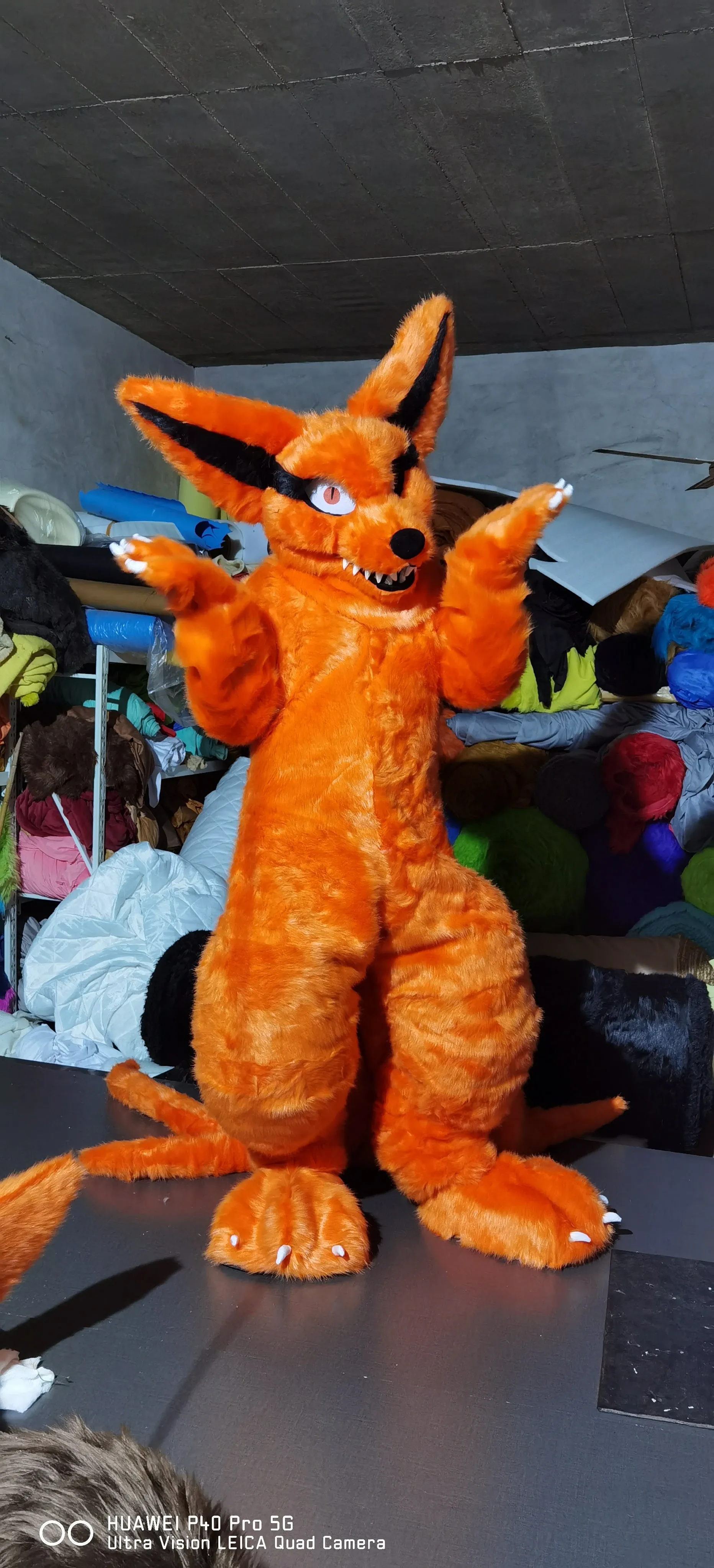 Fox Anime Kyuubi Kitsune Gumiho Mascot Costumes Fursuit Size S