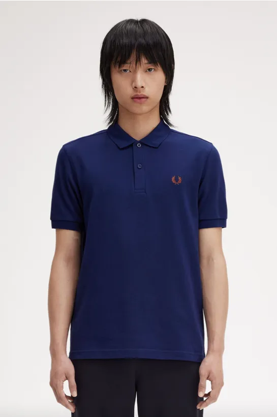 Fred Perry One Colour Shirt/French Navy - New AW24