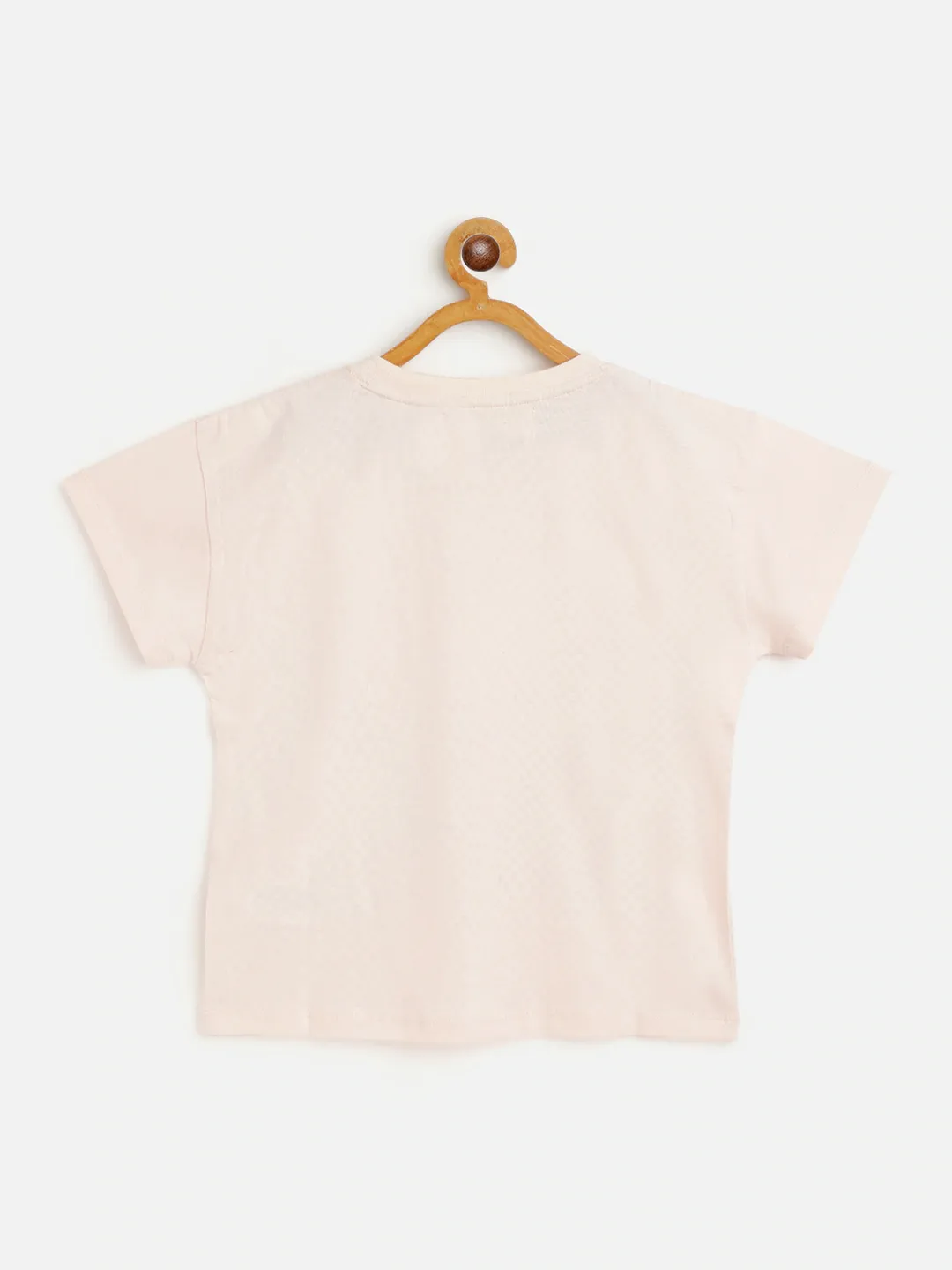 Girls Cream Bus Print Regular T-Shirt