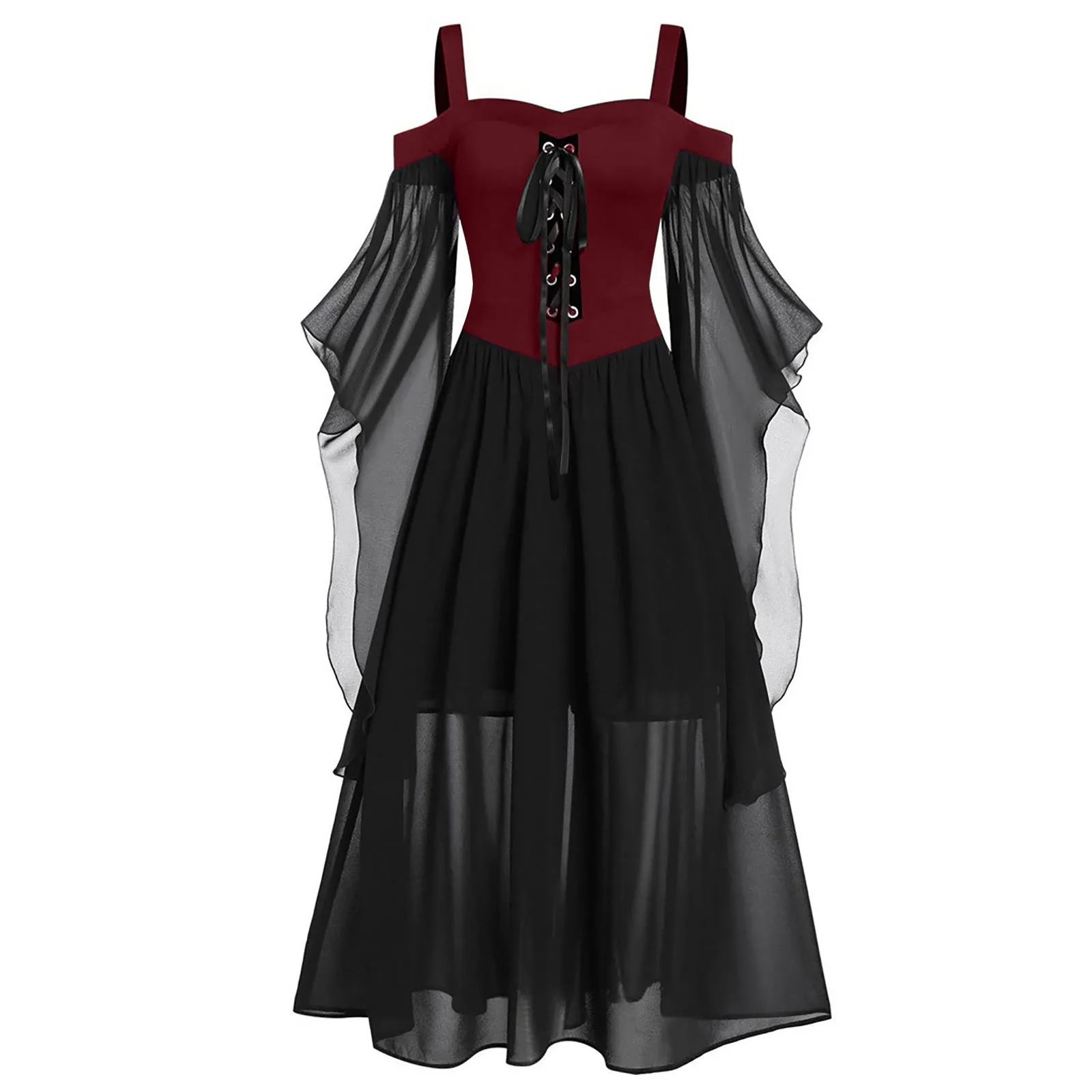 Halloween Witch Sling Strap Sexy Big One Piece Dress