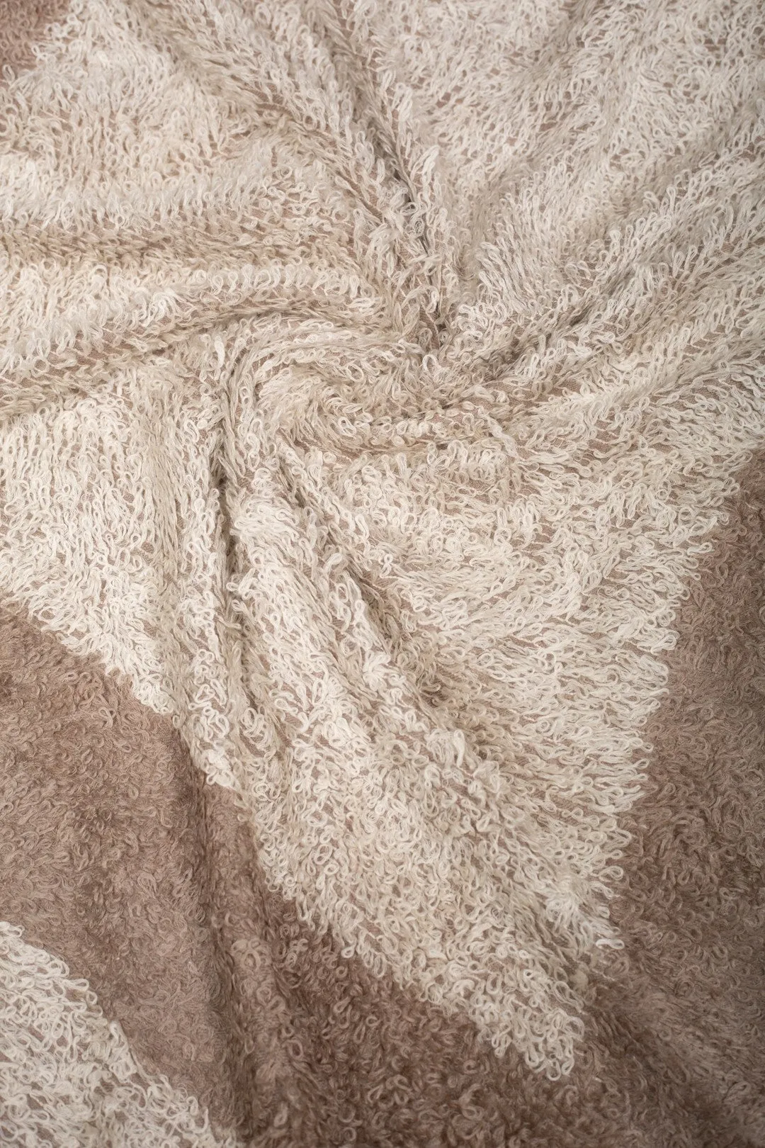 Heather French Taupe And Ivory Dourdar Pashmina Shawl