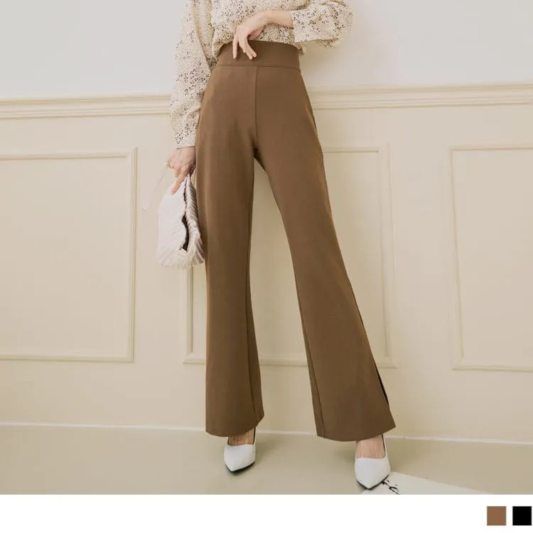 HIGH WAIST TUNIC SKINNY SLIM FLARED LONG PANTS