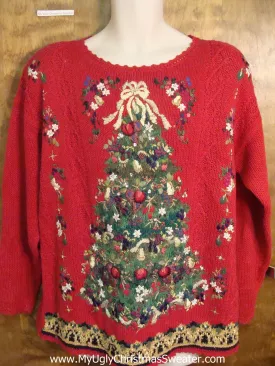 Horribly Decorated Christmas Tree Ugly Sweater for Xmas