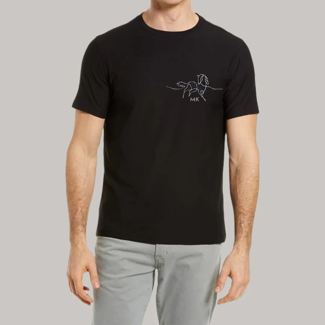 Horse pencil drawn Printed T-Shirt custom