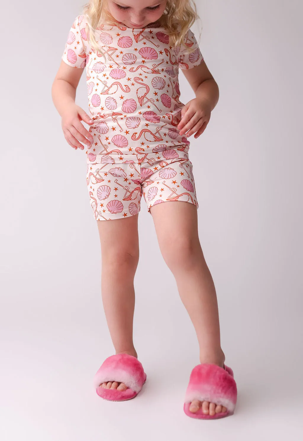 In My Jammers Flamingo S/S 2pc PJ Set w/Shorts