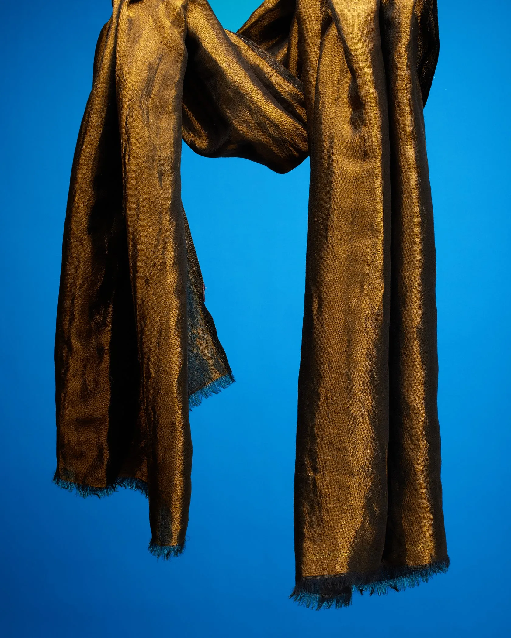 Josephine Reversible Pashmina Shawl in Bronze and Black