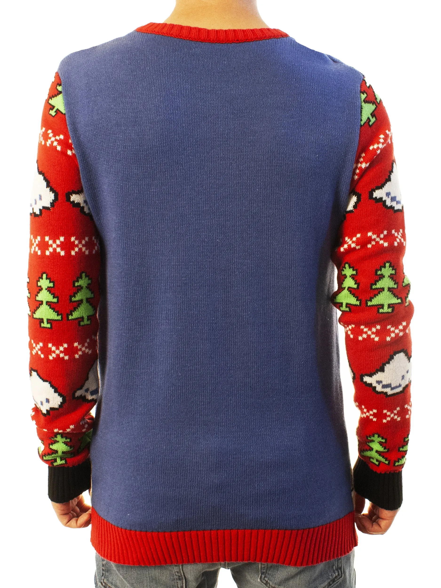 Light Up- Super Santa | Ugly Christmas Sweater For Men & Women | Unisex Sizing