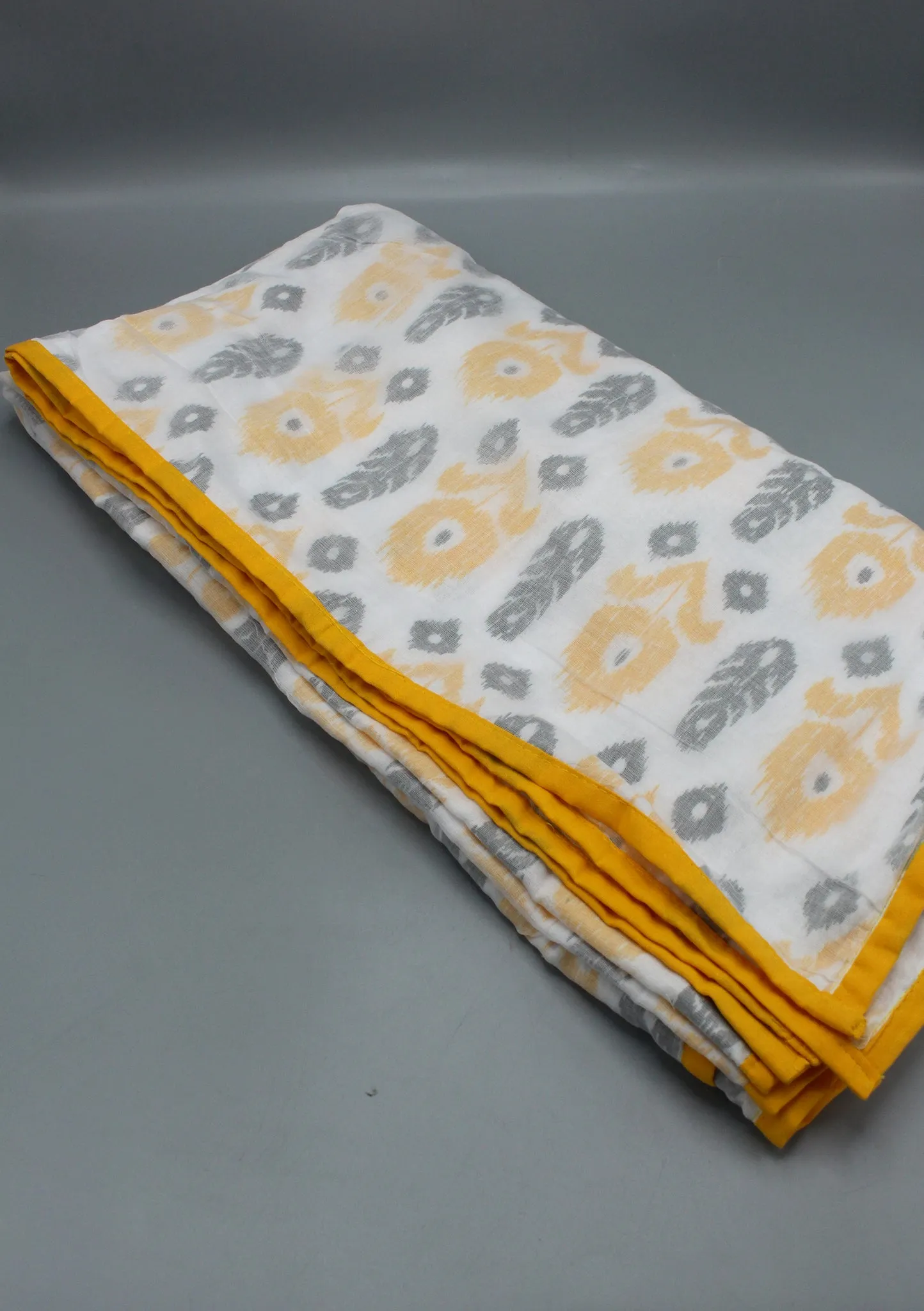 Malmal-Dhaka  Handwoven Three Layer Yellow Blanket