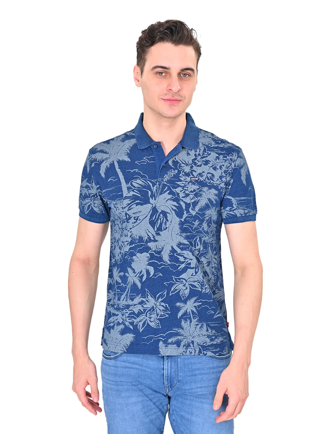 Men's Tropical Slim Fit Polo T-shirt