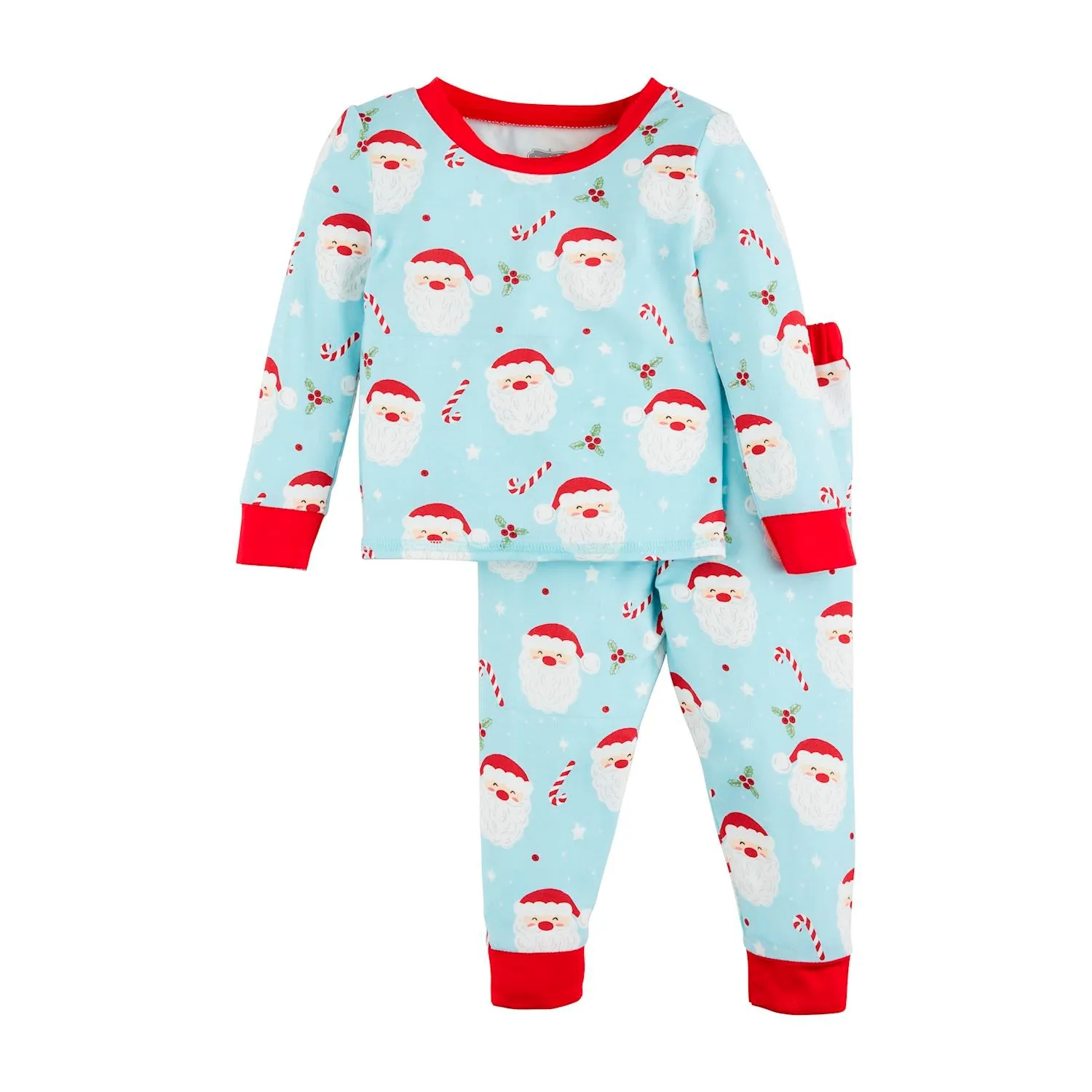 MUD Blue Glow in the Dark Santa Pajamas