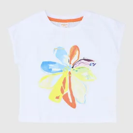 Multicolored Flower Sleeveless T-Shirt