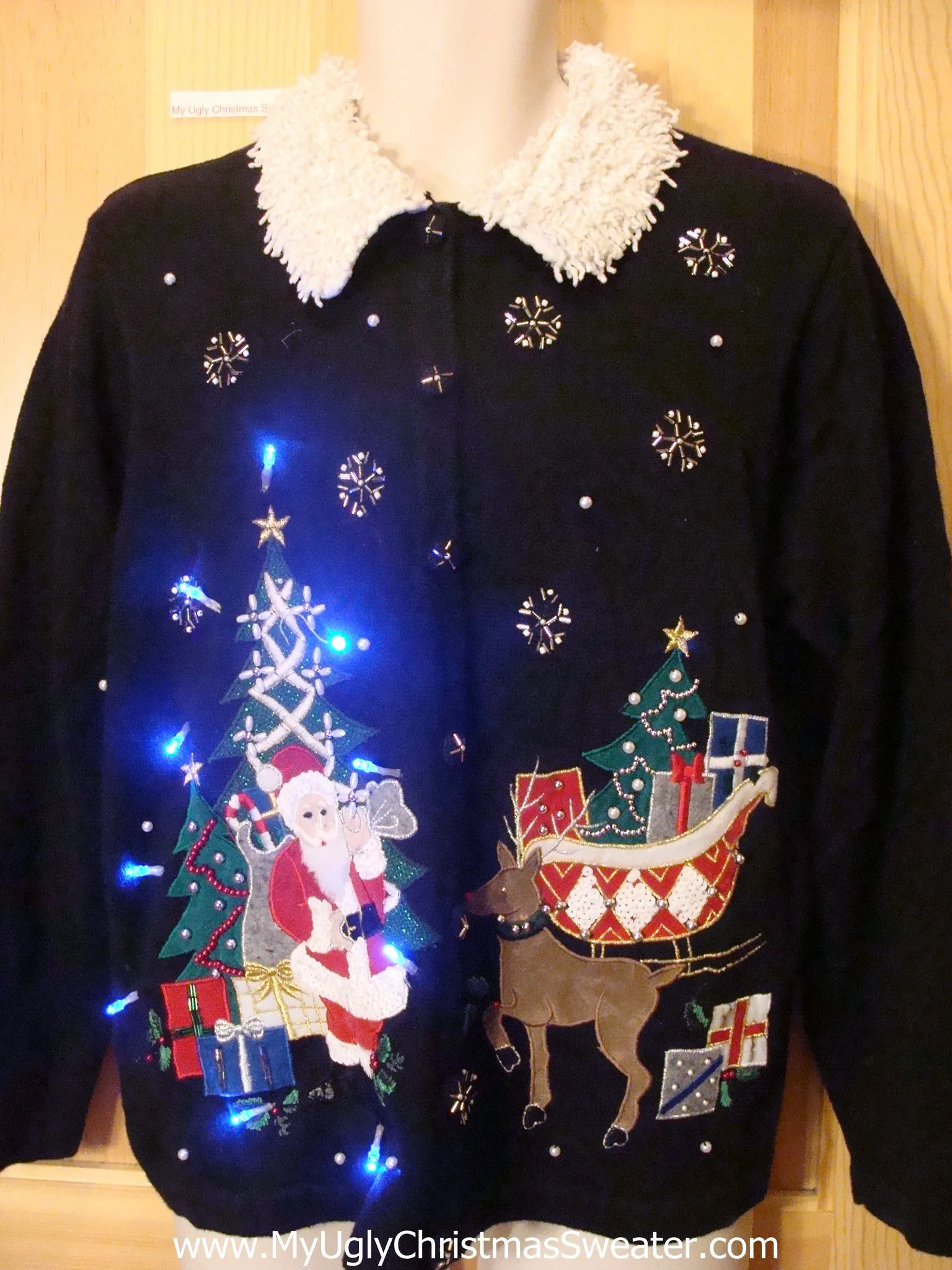 Need to Buy Christmas Sweaters? Light Up Sweater Santa and Reindeer