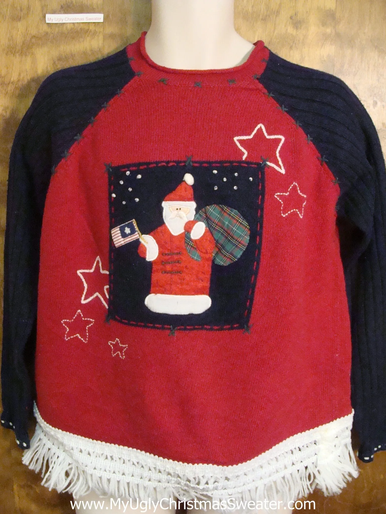 Patriotic Santa Ugly Christmas Jumper